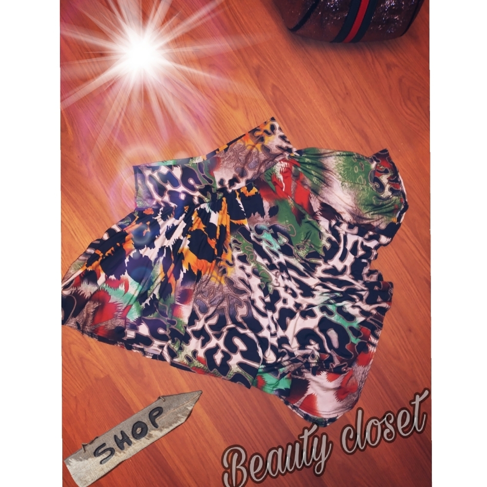 Safari leopard maxi skirt